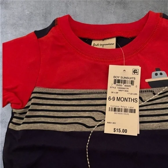 First Impressions baby boy sailor suit size 6-9 months. - Picture 3 of 5